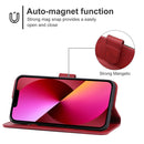 Leather Phone Case For iPhone 13(Red)