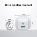 JOYROOM L-QP303 PD 30W USB-C / Type-C + QC 3.0 USB Mini Fast Charger, UK Plug(White)