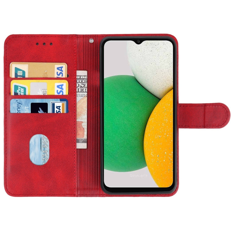Leather Phone Case For Samsung Galaxy A03 Core(Red)