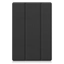 For Samsung Galaxy Tab A8 2021 SM-X205 3-Fold Holder Leather Tablet Case(Black)