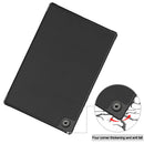 For Samsung Galaxy Tab A8 2021 SM-X205 3-Fold Holder Leather Tablet Case(Black)