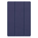 For Samsung Galaxy Tab A8 2021 SM-X205 3-Fold Holder Leather Tablet Case(Dark Blue)