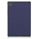 For Samsung Galaxy Tab A8 2021 SM-X205 3-Fold Holder Leather Tablet Case(Dark Blue)