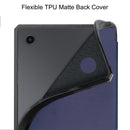 For Samsung Galaxy Tab A8 2021 SM-X205 3-Fold Holder Leather Tablet Case(Dark Blue)