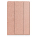 For Samsung Galaxy Tab A8 2021 SM-X205 3-Fold Holder Leather Tablet Case(Rose Gold)