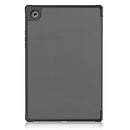 For Samsung Galaxy Tab A8 2021 SM-X205 3-Fold Holder Leather Tablet Case(Grey)