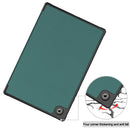 For Samsung Galaxy Tab A8 2021 SM-X205 3-Fold Holder Leather Tablet Case(Dark Green)