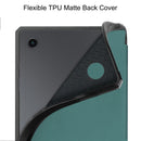 For Samsung Galaxy Tab A8 2021 SM-X205 3-Fold Holder Leather Tablet Case(Dark Green)