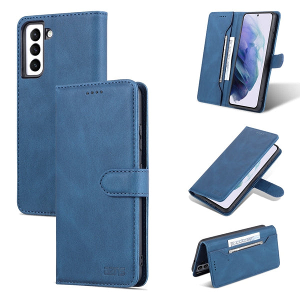 For Samsung Galaxy S22 5G AZNS Dream II Skin Feel Horizontal Flip Leather Case(Blue)