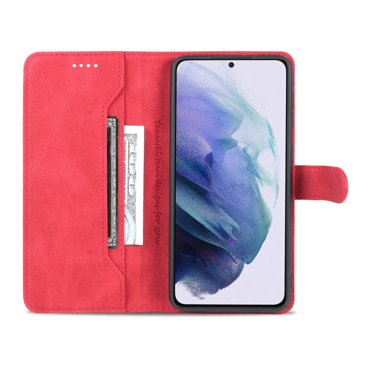For Samsung Galaxy S22 5G AZNS Dream II Skin Feel Horizontal Flip Leather Case(Red)
