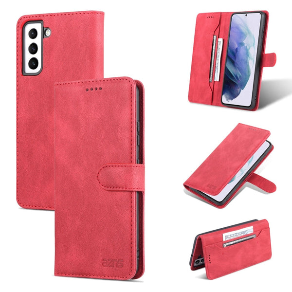 For Samsung Galaxy S22 5G AZNS Dream II Skin Feel Horizontal Flip Leather Case(Red)