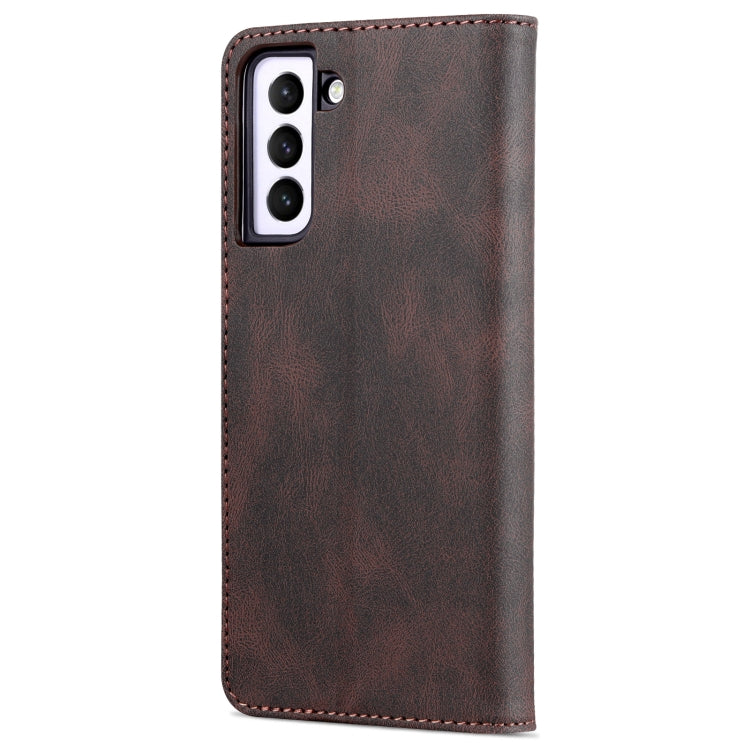 For Samsung Galaxy S22 5G AZNS Dream II Skin Feel Horizontal Flip Leather Case(Coffee)