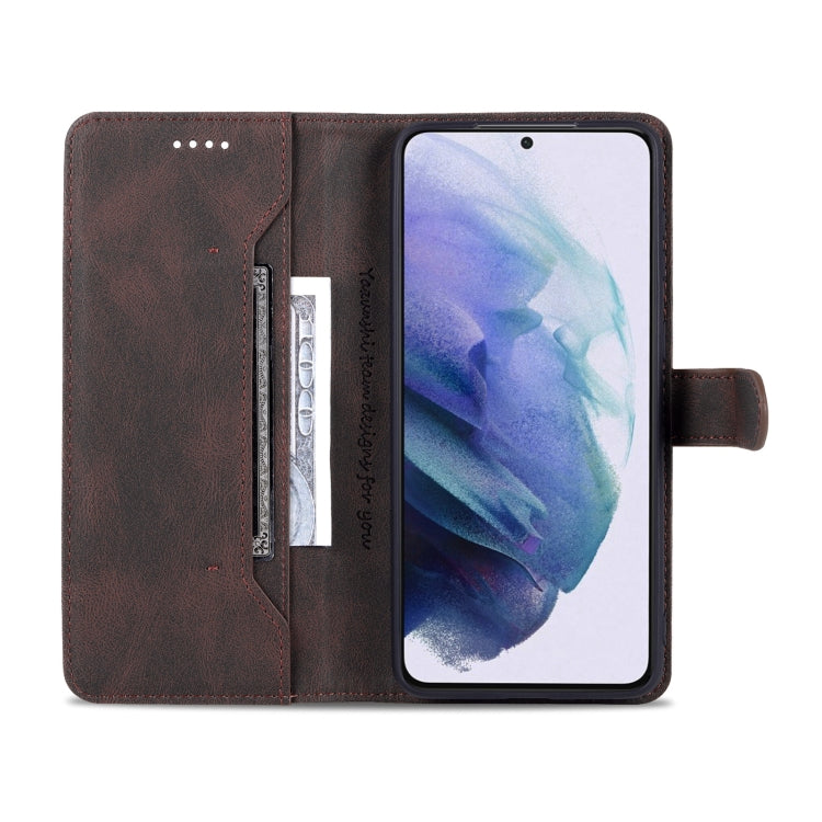 For Samsung Galaxy S22 5G AZNS Dream II Skin Feel Horizontal Flip Leather Case(Coffee)