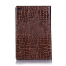 For Samsung Galaxy Tab A7 Lite T220/T225 Crocodile Texture Leather Tablet Case(Brown)