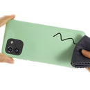 For Samsung Galaxy A03 164.2mm Global Version Pure Color Liquid Silicone Phone Case(Green)