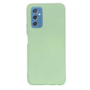 For Samsung Galaxy M52 5G Pure Color Liquid Silicone Phone Case(Green)