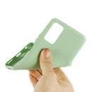 For Samsung Galaxy M52 5G Pure Color Liquid Silicone Phone Case(Green)