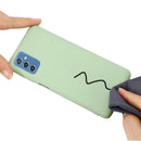 For Samsung Galaxy M52 5G Pure Color Liquid Silicone Phone Case(Green)