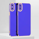 6D Electroplated TPU Phone Case For iPhone X / XS(Blue)