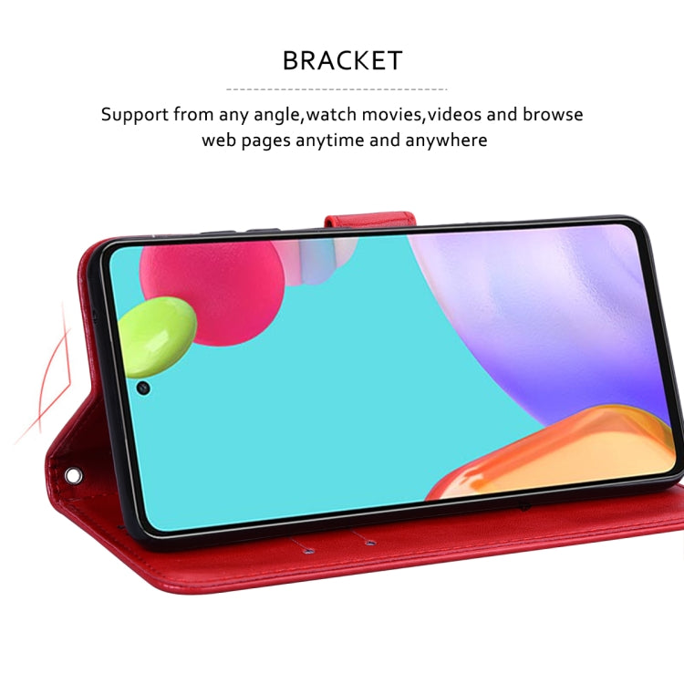 For Honor 50 Lite Rose Embossed Leather Phone Case(Red)