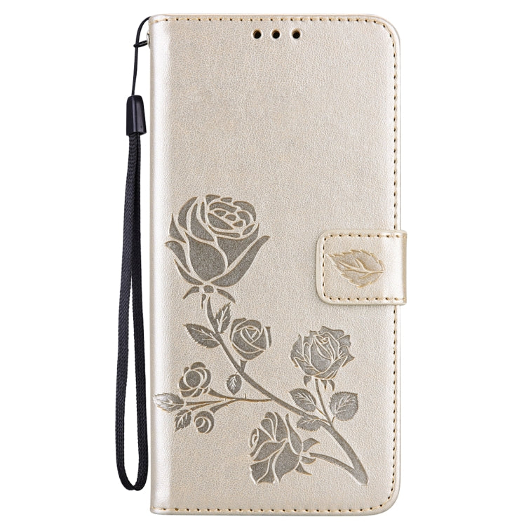 For Honor 50 Lite Rose Embossed Leather Phone Case(Gold)