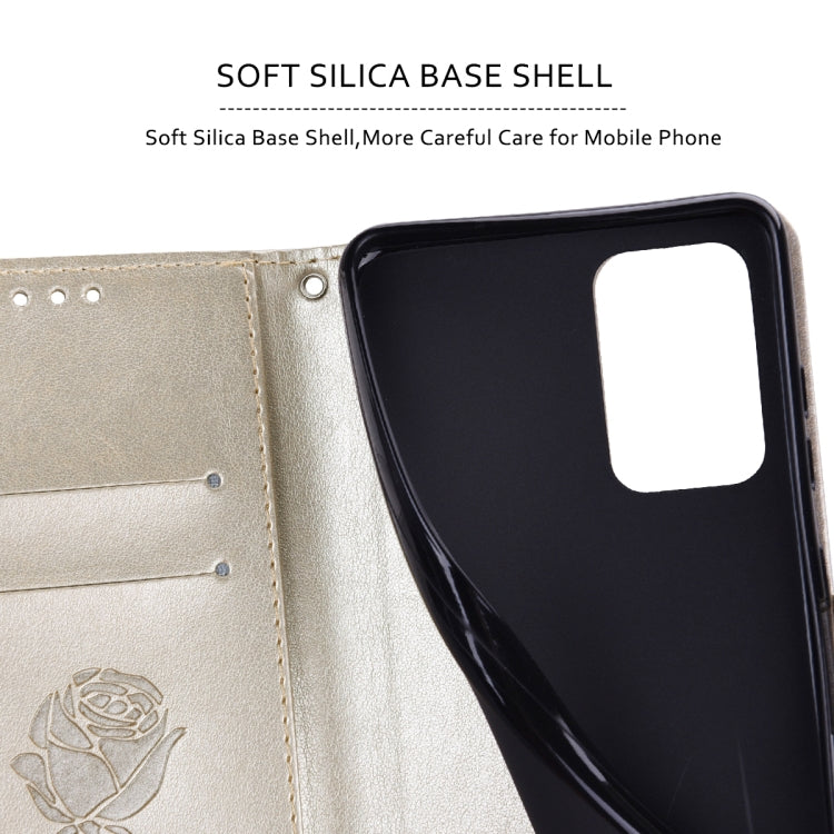 For Honor 50 Lite Rose Embossed Leather Phone Case(Gold)