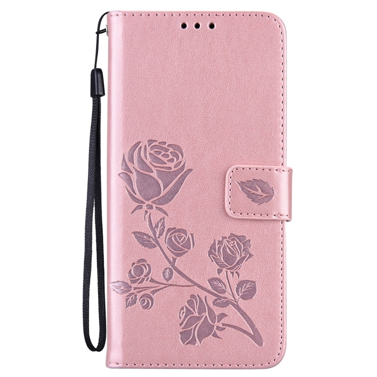 For Honor 50 Lite Rose Embossed Leather Phone Case(Rose Gold)