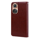 For Honor 50 Rose Embossed Leather Phone Case(Brown)