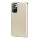 For Xiaomi Redmi Note 11 Pro+ 5G Rose Embossed Leather Phone Case(Gold)