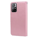 For Xiaomi Redmi Note 11 Pro+ 5G Rose Embossed Leather Phone Case(Rose Gold)