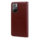 For Xiaomi Redmi Note 11 Pro+ 5G Rose Embossed Leather Phone Case(Brown)