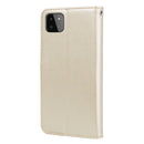 For Samsung Galaxy A22 5G Rose Embossed Leather Phone Case(Gold)