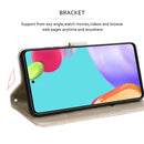 For Samsung Galaxy S22 Ultra 5G Rose Embossed Leather Phone Case(Gold)