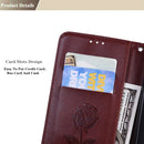 For Samsung Galaxy S22 Ultra 5G Rose Embossed Leather Phone Case(Brown)