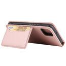 For Samsung Galaxy A03 Strong Magnetism Liquid Feel Horizontal Flip Leather Phone Case(Rose Gold)