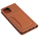 For Samsung Galaxy A03 Strong Magnetism Liquid Feel Horizontal Flip Leather Phone Case(Brown)