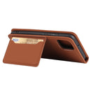 For Samsung Galaxy A03 Strong Magnetism Liquid Feel Horizontal Flip Leather Phone Case(Brown)