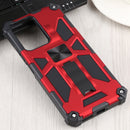 For Xiaomi Mi 11T / 11T Pro Shockproof TPU + PC Magnetic Protective Phone Case with Holder(Red)