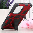 For Xiaomi Mi 11T / 11T Pro Shockproof TPU + PC Magnetic Protective Phone Case with Holder(Red)