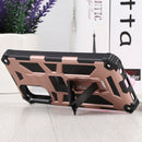 For Samsung Galaxy A13 5G Shockproof TPU + PC Magnetic Protective Phone Case with Holder(Rose Gold)