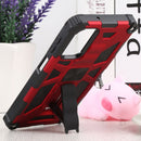 For Samsung Galaxy A13 5G Shockproof TPU + PC Magnetic Protective Phone Case with Holder(Red)