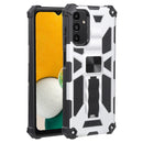 For Samsung Galaxy A13 5G Shockproof TPU + PC Magnetic Protective Phone Case with Holder(Silver)