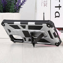 For Samsung Galaxy A13 5G Shockproof TPU + PC Magnetic Protective Phone Case with Holder(Silver)