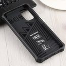 For Samsung Galaxy A13 5G Shockproof TPU + PC Magnetic Protective Phone Case with Holder(Blue)