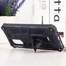 For Samsung Galaxy A13 5G Shockproof TPU + PC Magnetic Protective Phone Case with Holder(Blue)