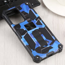 For Xiaomi Mi 11T / 11T Pro Camouflage Armor Kickstand TPU + PC Magnetic Phone Case(Dark Blue)
