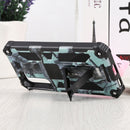 For Samsung Galaxy S22 5G Camouflage Armor Kickstand TPU + PC Magnetic Phone Case(Mint Green)
