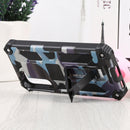 For Samsung Galaxy S22 5G Camouflage Armor Kickstand TPU + PC Magnetic Phone Case(Light Blue)