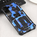 For Samsung Galaxy S22 5G Camouflage Armor Kickstand TPU + PC Magnetic Phone Case(Dark Blue)