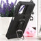 For Samsung Galaxy A13 5G Sliding Camera Cover Design PC + TPU Shockproof Phone Case with Ring Holder & Card Slot(Black)